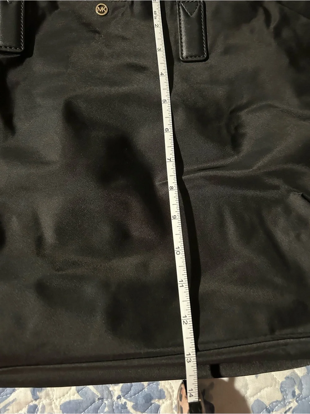 Michael Kors Black Nylon Tote with Gold Accent